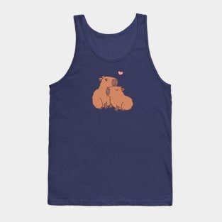 Kawaii capybaras in love Tank Top